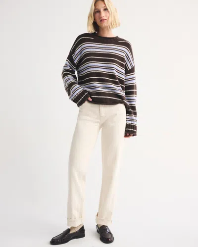 Abercrombie & Fitch Rollneck Crew Sweater In Brown