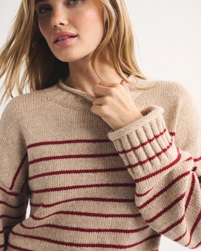 Abercrombie & Fitch Rollneck Crew Sweater In Neutral