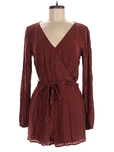 Pre-owned Abercrombie & Fitch Romper In Burgundy