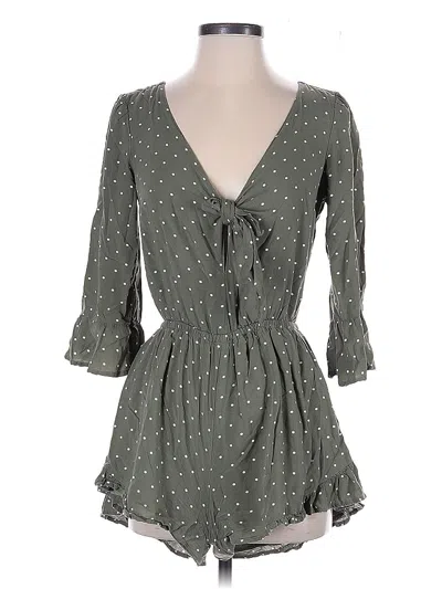 Pre-owned Abercrombie & Fitch Romper In Green