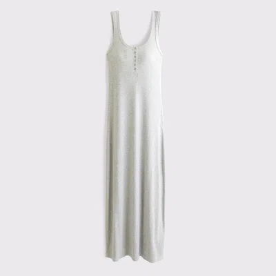 Abercrombie & Fitch Scoopneck Button-up Knit Midi Dress In Multi