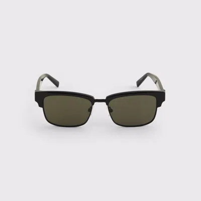 Abercrombie & Fitch Semi-rimless Sunglasses In Black