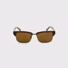 Abercrombie & Fitch Semi-rimless Sunglasses In Brown