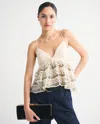 Abercrombie & Fitch Sequin Tiered Cami In Neutral