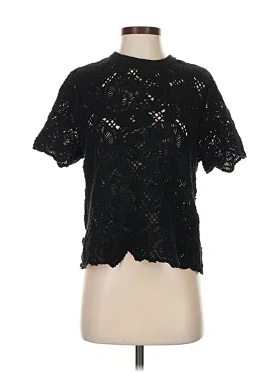 Pre-owned Abercrombie & Fitch Short Sleeve Blouse In Black