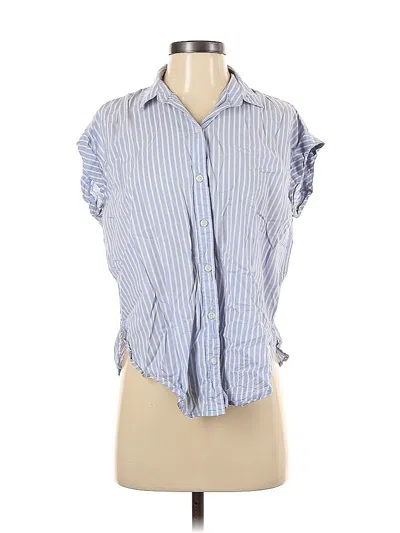 Pre-owned Abercrombie & Fitch Short Sleeve Blouse In Blue