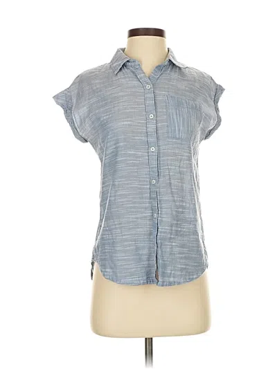 Pre-owned Abercrombie & Fitch Short Sleeve Blouse In Blue