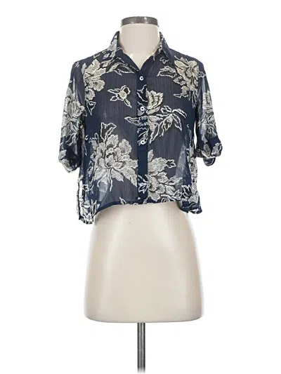 Pre-owned Abercrombie & Fitch Short Sleeve Blouse In Blue