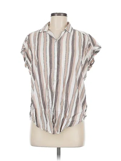 Pre-owned Abercrombie & Fitch Short Sleeve Blouse In Brown