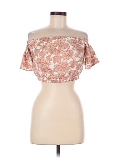 Pre-owned Abercrombie & Fitch Short Sleeve Blouse In Brown
