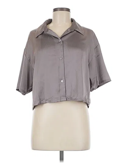 Pre-owned Abercrombie & Fitch Short Sleeve Blouse In Gray