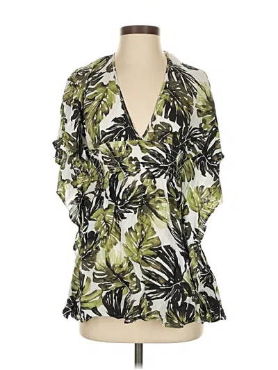 Pre-owned Abercrombie & Fitch Short Sleeve Blouse In Green