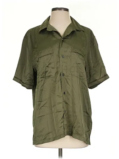 Abercrombie & Fitch Short Sleeve Blouse In Green