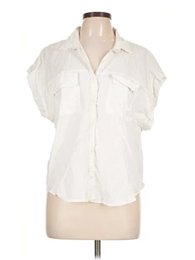 Pre-owned Abercrombie & Fitch Short Sleeve Blouse In Ivory