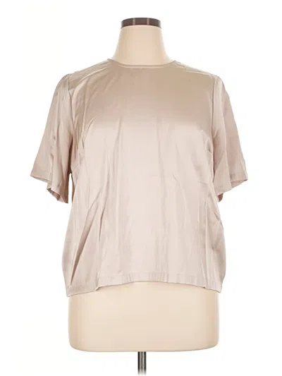Pre-owned Abercrombie & Fitch Short Sleeve Blouse In Tan