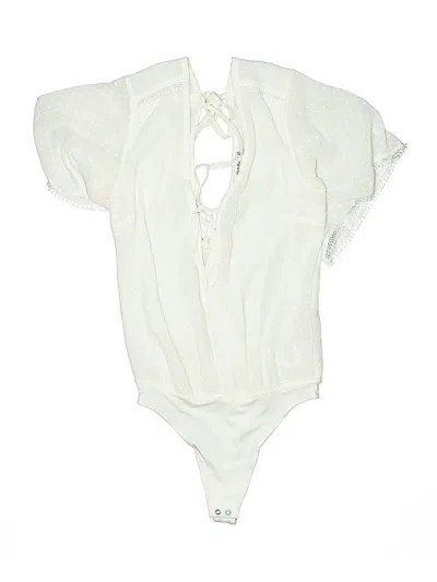 Pre-owned Abercrombie & Fitch Short Sleeve Blouse In White