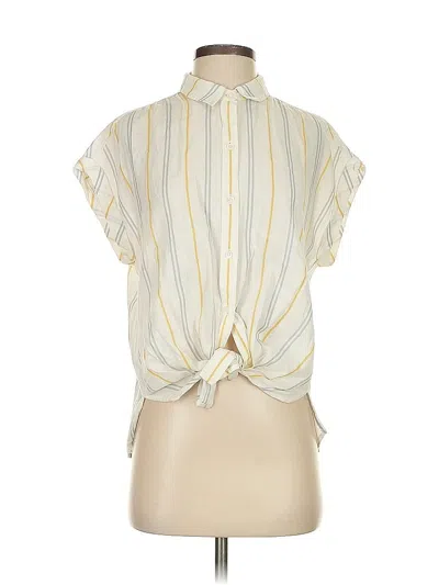 Pre-owned Abercrombie & Fitch Short Sleeve Blouse In White