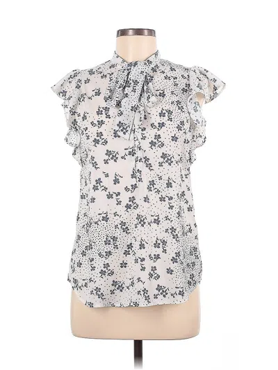 Pre-owned Abercrombie & Fitch Short Sleeve Blouse In White