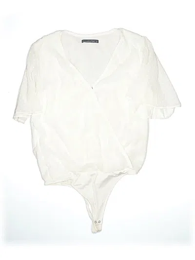 Pre-owned Abercrombie & Fitch Short Sleeve Blouse In White