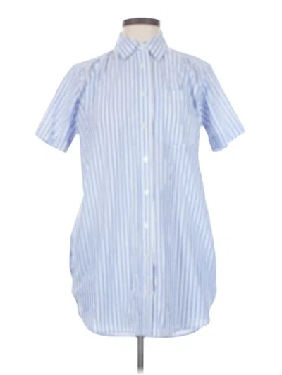 Pre-owned Abercrombie & Fitch Short Sleeve Button Down Shirt In Blue