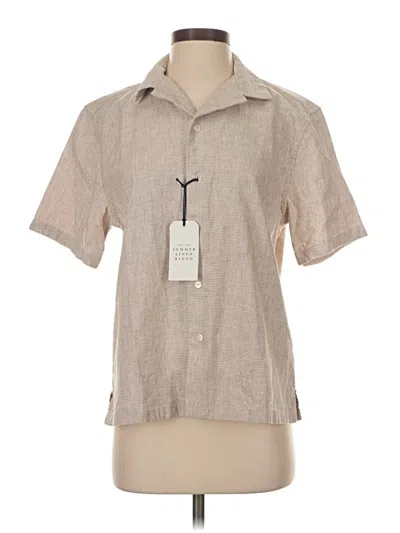 Abercrombie & Fitch Short Sleeve Button Down Shirt In Neutral