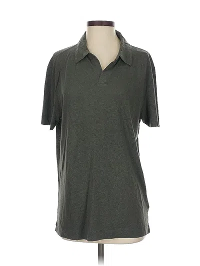 Pre-owned Abercrombie & Fitch Short Sleeve Polo Shirt In Gray