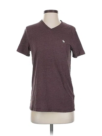 Pre-owned Abercrombie & Fitch Short Sleeve T-shirt In Burgundy