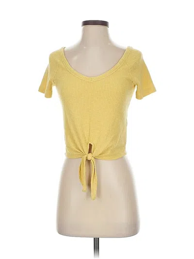 Pre-owned Abercrombie & Fitch Short Sleeve T-shirt In Yellow