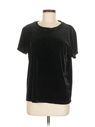 Pre-owned Abercrombie & Fitch Short Sleeve Top Black Scoop Neck Tops