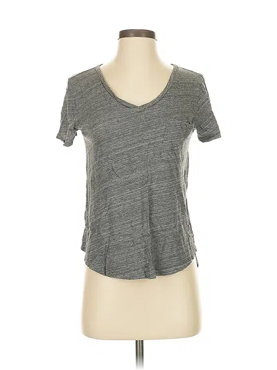 Pre-owned Abercrombie & Fitch Short Sleeve Top Gray V Neck Tops