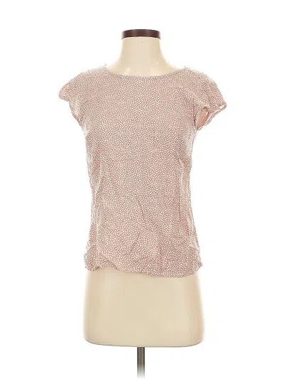 Pre-owned Abercrombie & Fitch Short Sleeve Top Pink Scoop Neck Tops
