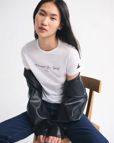 Abercrombie & Fitch Short-sleeve Wicked Graphic Skimming Tee In White