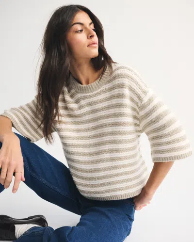 Abercrombie & Fitch Short-sleeve Boxy Sweater Tee In Multi