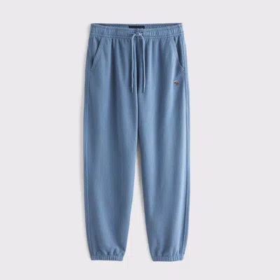 Abercrombie & Fitch Signature Icon Terry Cinched Sweatpant In Blue