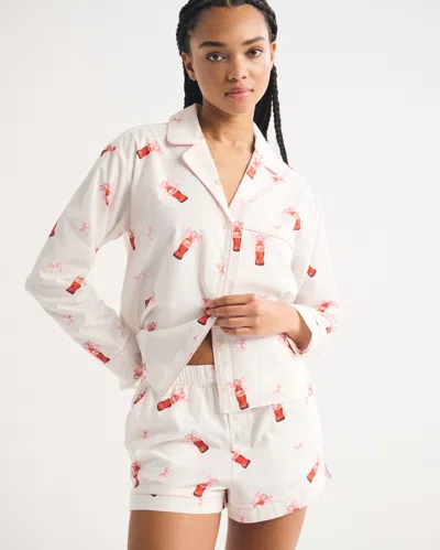 Abercrombie & Fitch Sleep Boxer Short In White