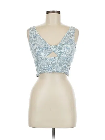 Pre-owned Abercrombie & Fitch Sleeveless Blouse In Blue
