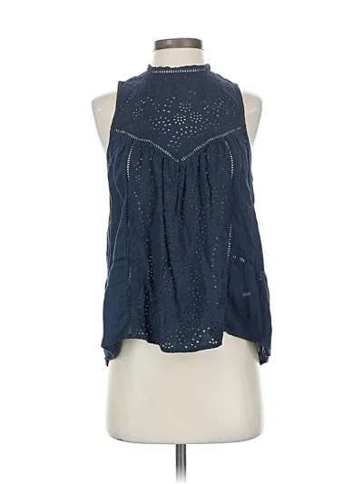 Pre-owned Abercrombie & Fitch Sleeveless Blouse In Blue