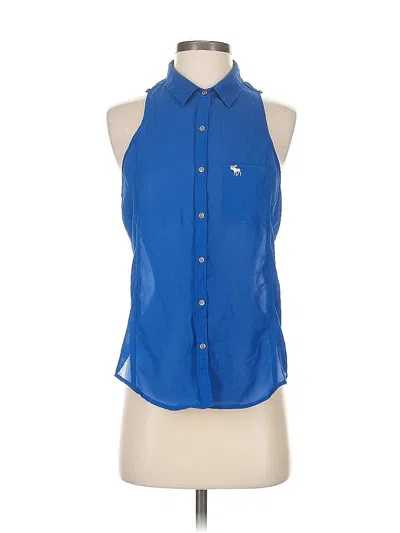 Pre-owned Abercrombie & Fitch Sleeveless Blouse In Blue