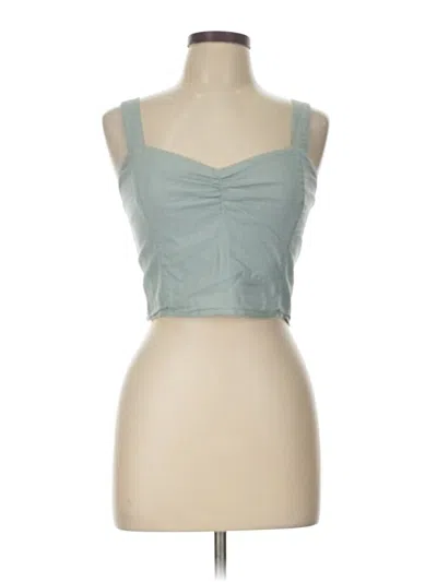 Pre-owned Abercrombie & Fitch Sleeveless Blouse In Blue