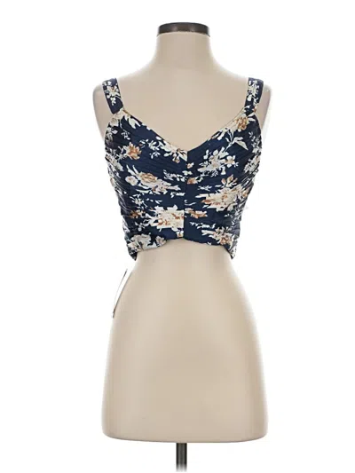 Abercrombie & Fitch Sleeveless Blouse In Blue