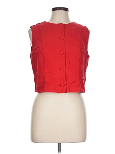 Pre-owned Abercrombie & Fitch Sleeveless Blouse In Red