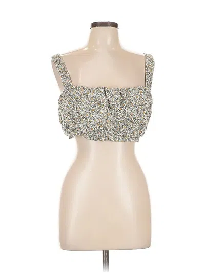 Pre-owned Abercrombie & Fitch Sleeveless Blouse In Silver