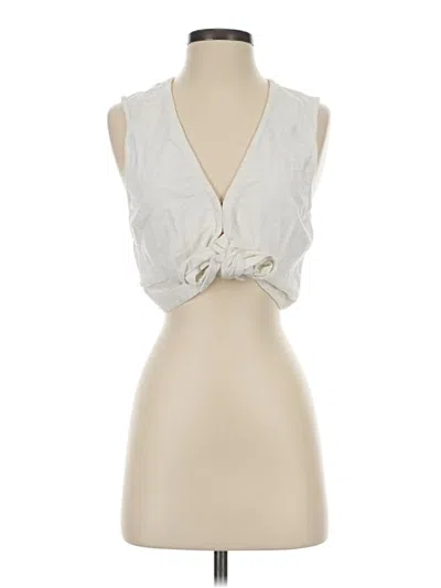 Pre-owned Abercrombie & Fitch Sleeveless Blouse In Silver