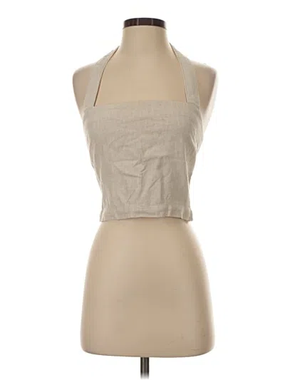Pre-owned Abercrombie & Fitch Sleeveless Blouse In Tan