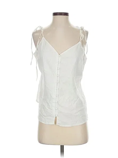 Pre-owned Abercrombie & Fitch Sleeveless Blouse In White
