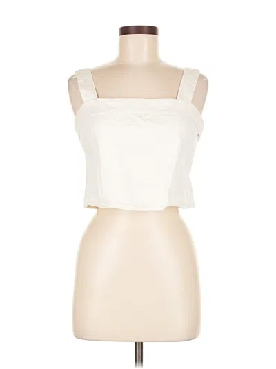 Pre-owned Abercrombie & Fitch Sleeveless Blouse In White