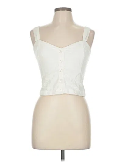 Pre-owned Abercrombie & Fitch Sleeveless Blouse In White