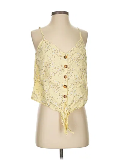 Pre-owned Abercrombie & Fitch Sleeveless Blouse In Yellow