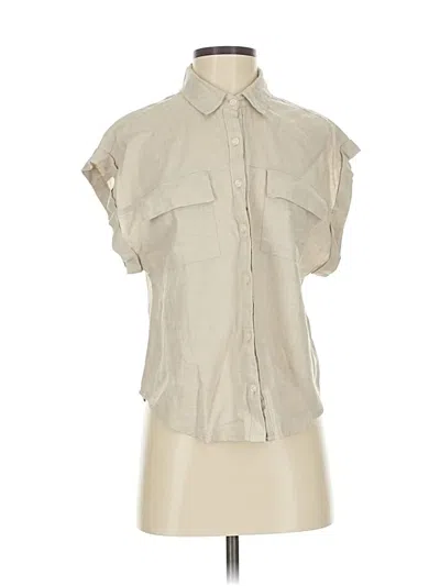 Abercrombie & Fitch Sleeveless Button Down Shirt In White