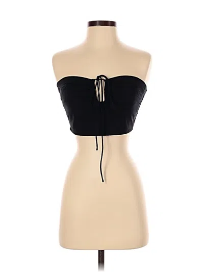 Pre-owned Abercrombie & Fitch Sleeveless Top Black Strapless Neckline Tops